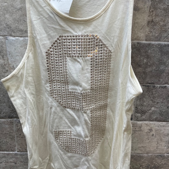 ❤️ H&M CREAM GRAPHIC TANK TOP SIZE SMALL NEW - Picture 3 of 5